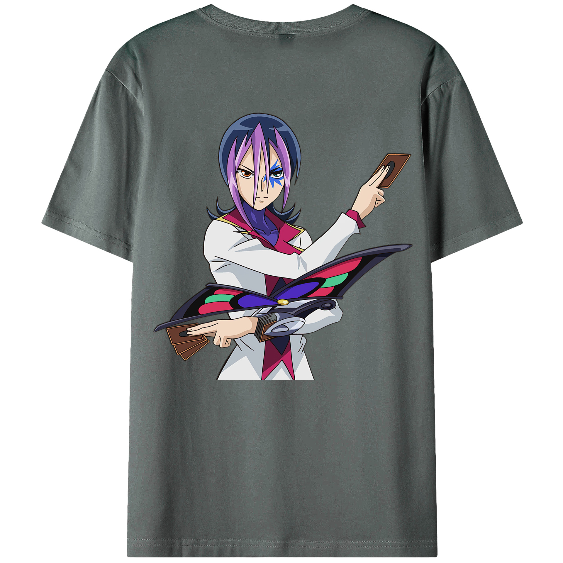 （画像用） 遊☆戯☆王 Yu-Gi-Oh! 綿100％ メンズ半袖Tシャツ（バックプリント） 通気性